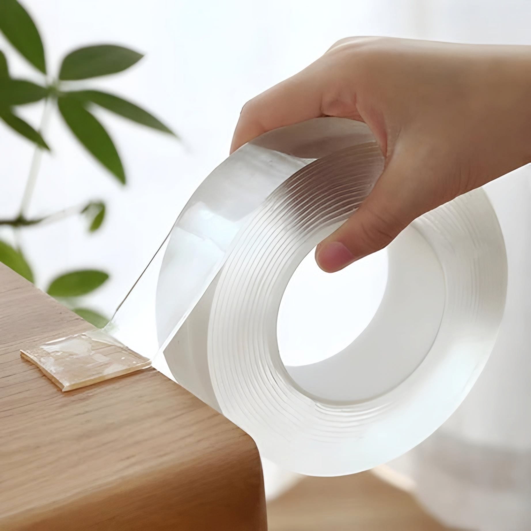 Imported Washable Reusable Nano Double Sided Transparent Tape 4/Meter, 5/Meter & 10/Meter