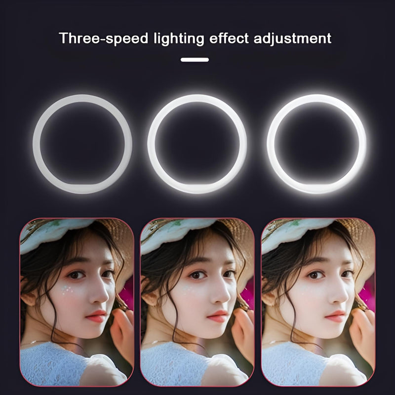 Buy 1 Get 1 Free Rechargeable Mini Mobile Selfie LED Ring Light (2Pcs)