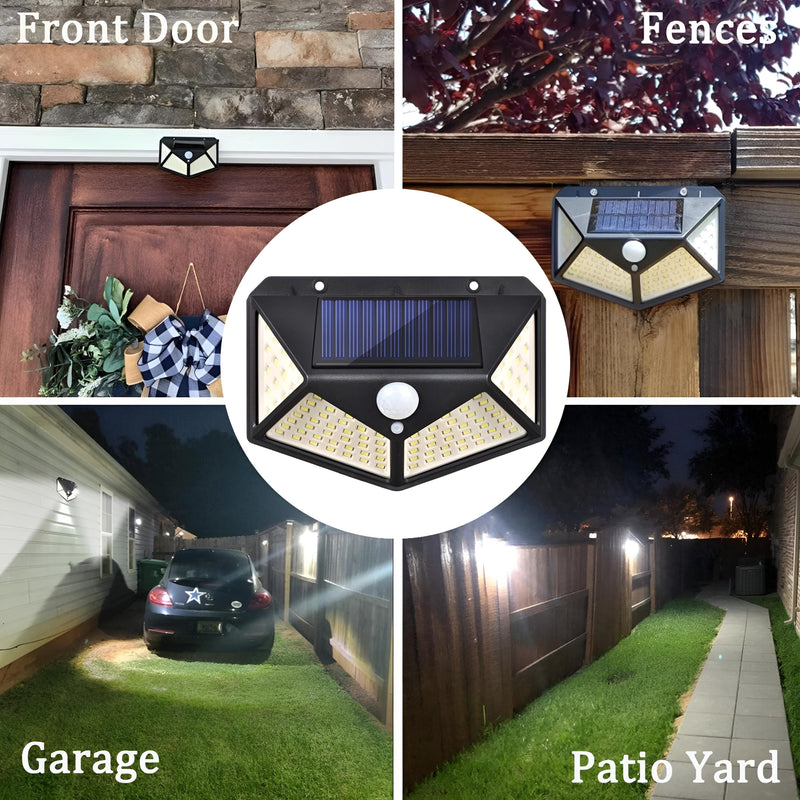 Solar Motion Sensor Security Lights with 270° Wide Angle Waterproof