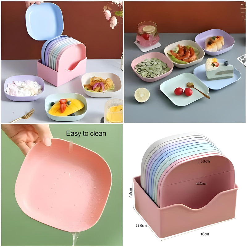 Plate Set With Holder