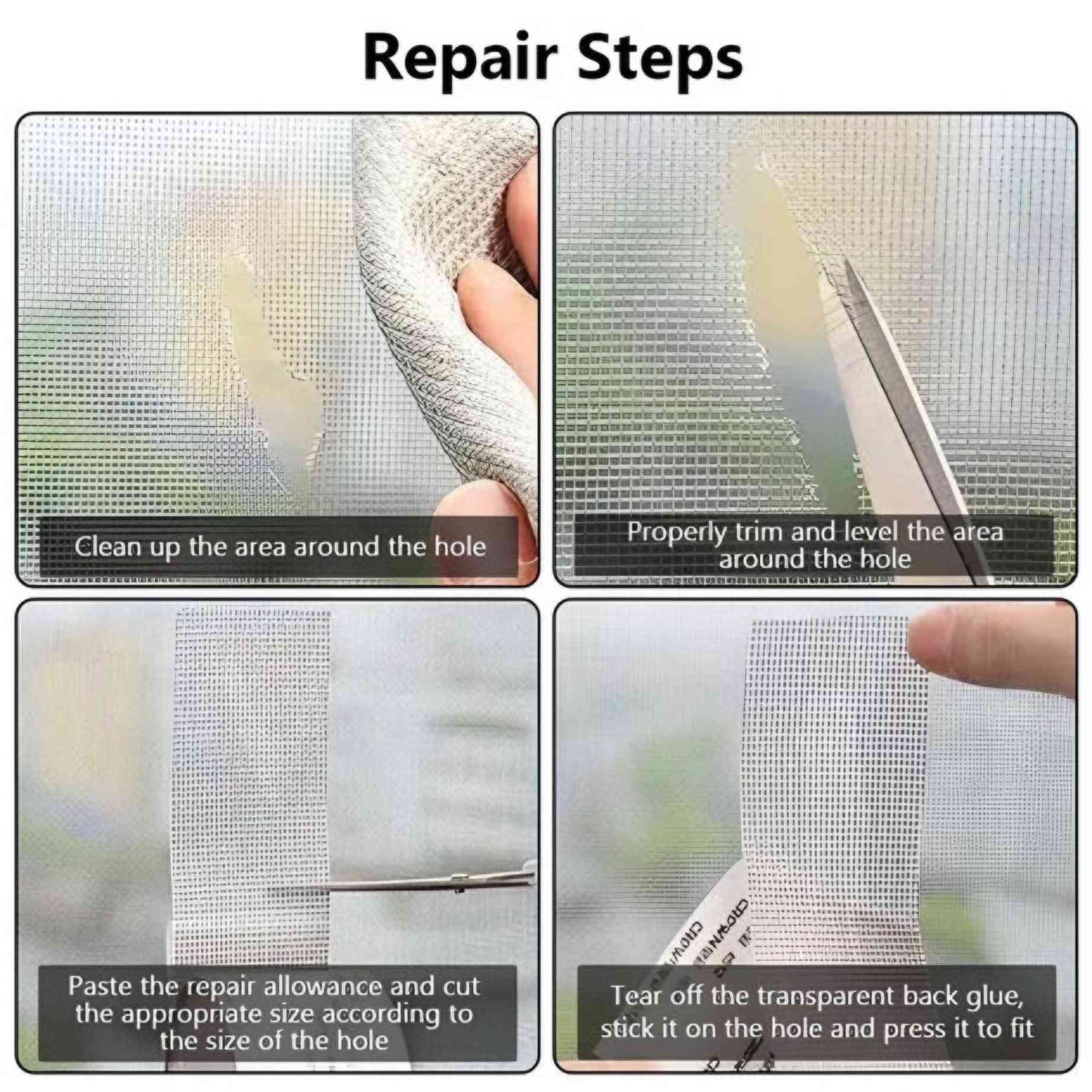 Strong Self Adhesive Window Net Screen Repair Patch Tape For Covering Up Holes Tears Anti Insect Mosquito Mesh