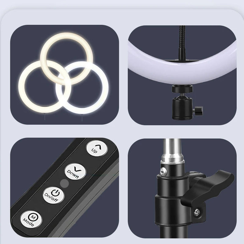 LED Selfie Ring Light for Photography Tiktok Live Stream & Makeup