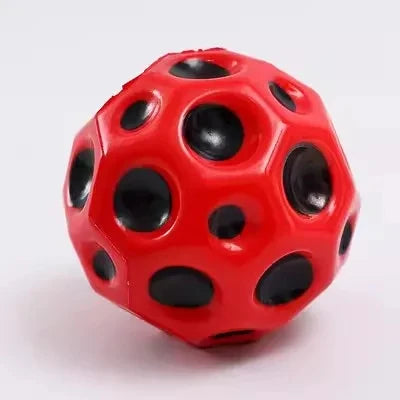 Super High Bouncing Colorful Space Moon Ball Random Color (Pack Of 2)