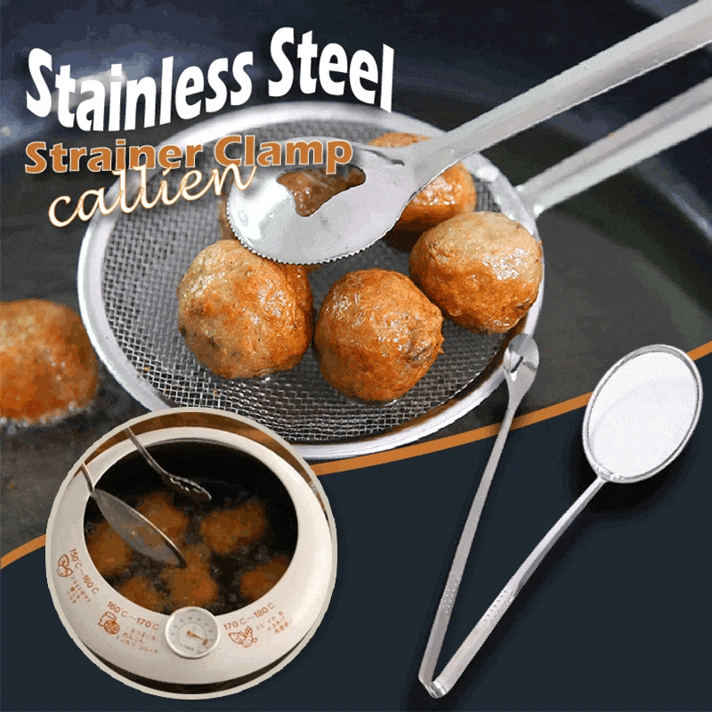 2-in-1 Frying Tong & Strainer Spoon