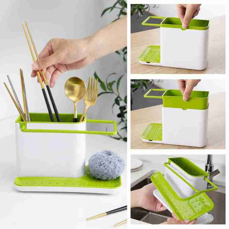3-in-1 Sink Soap Dispenser & Sponge Organizer
