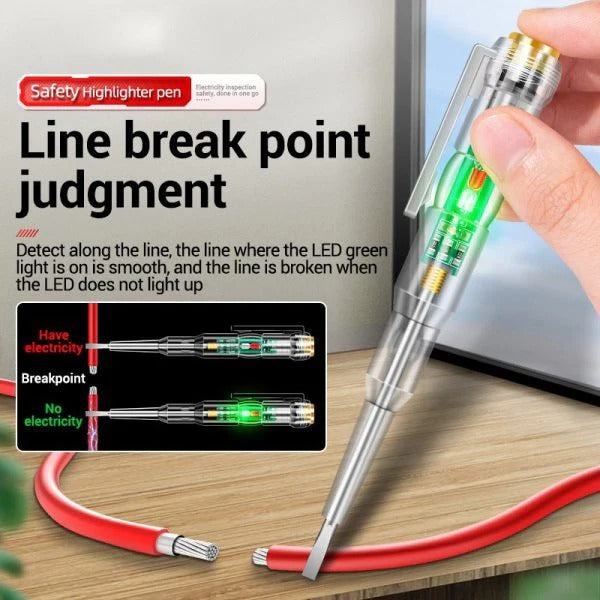 Electrical Voltage Tester Pen with LED Indicator