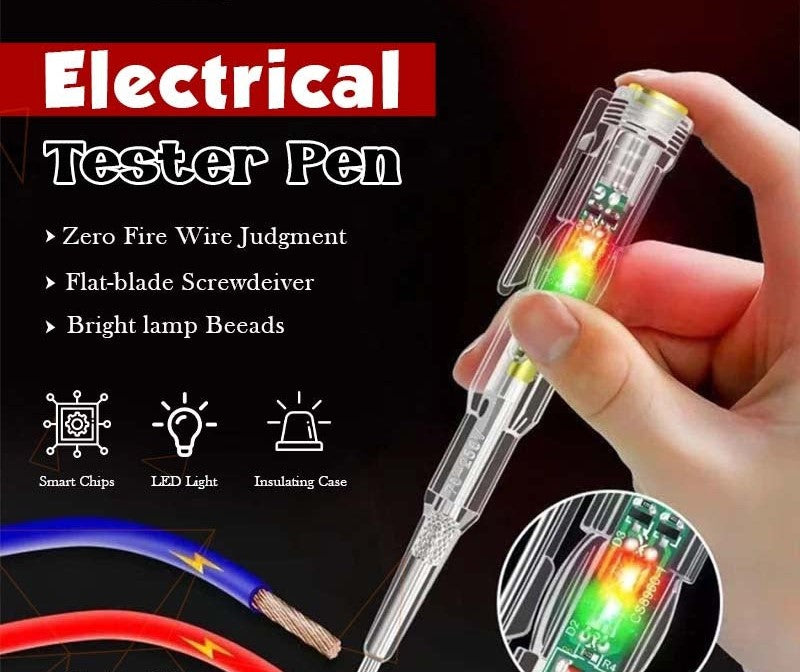Electrical Voltage Tester Pen with LED Indicator