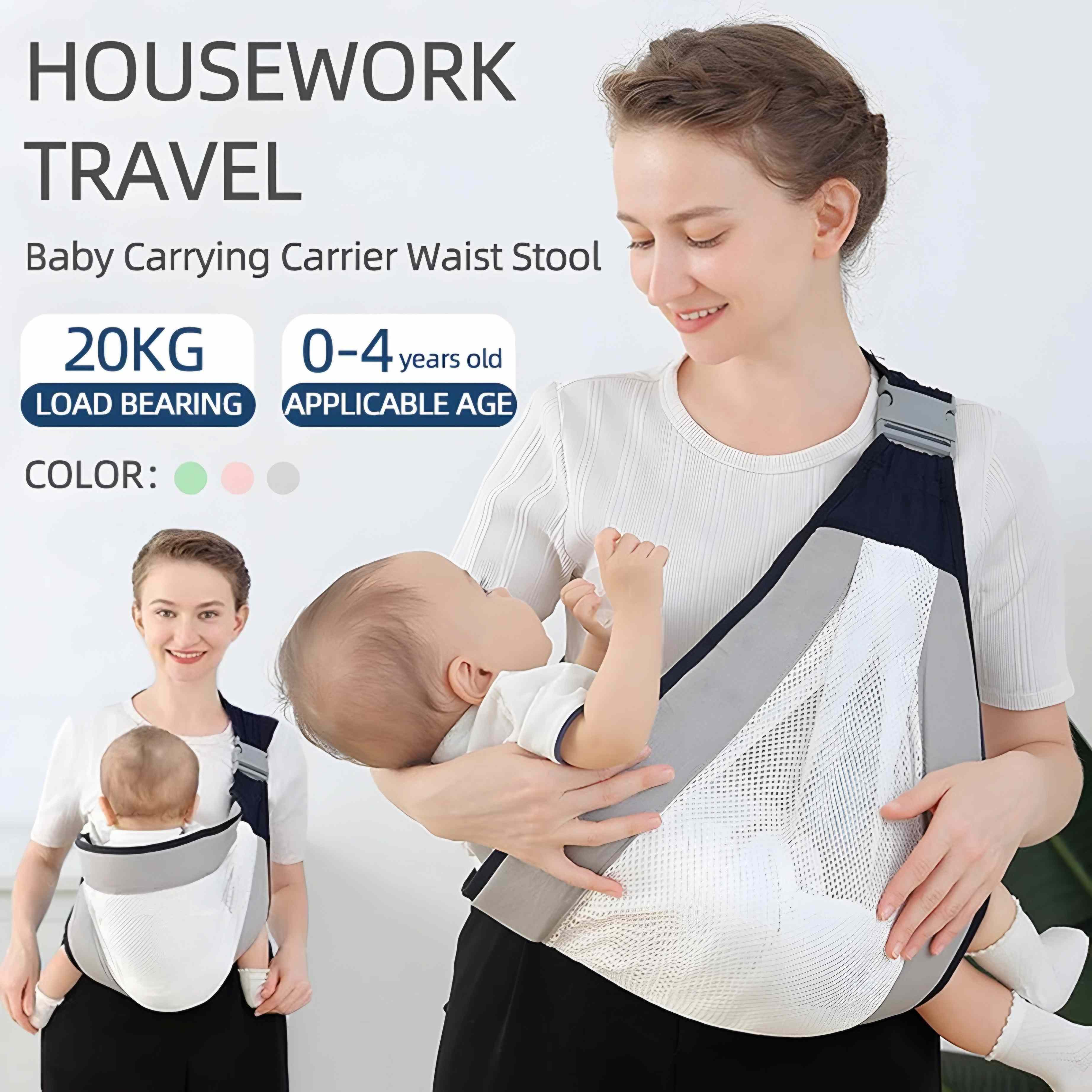 Adjustable Newborn Baby Carrier Sling Wrap Breathable Backpack Shoulder Strap for baby feeding