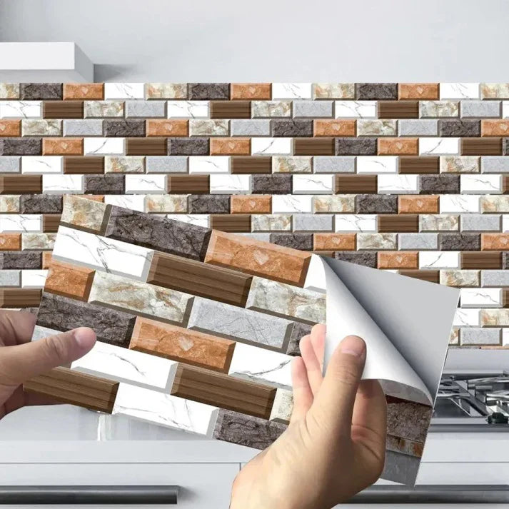 Waterproof Self-Adhesive Tile Stickers – Pack of 24