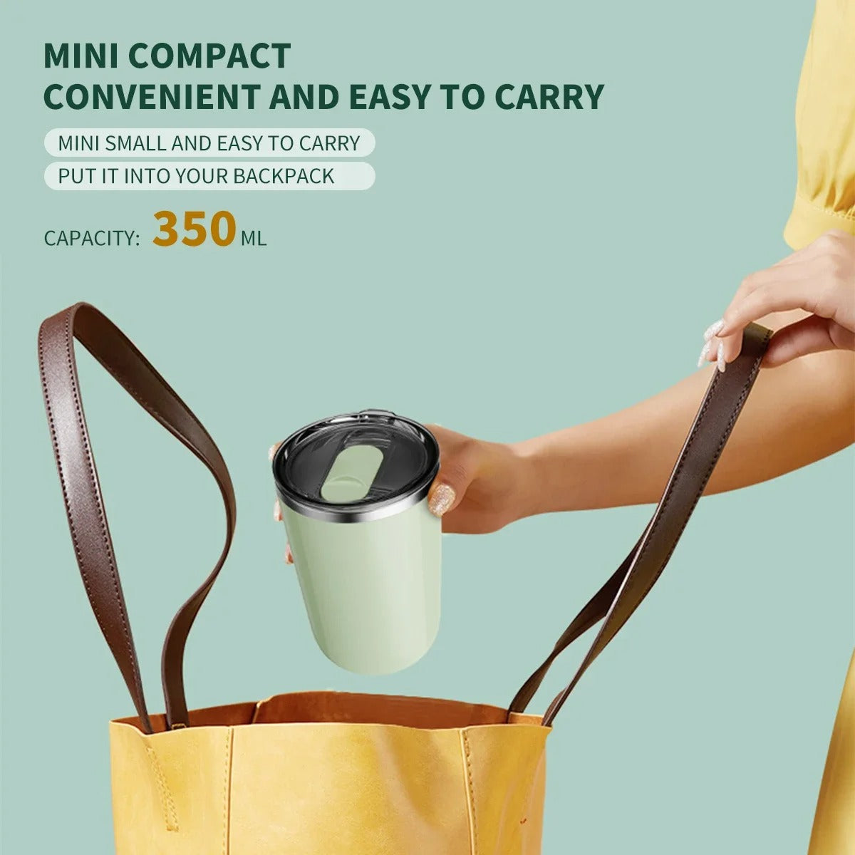 Magnetic Stainless Steel Automatic Self Stirring Mug Coffee Milk Juice Mixing Cup For Home Office And Travel 350ml