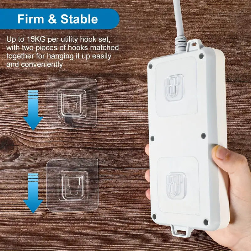 Double-Sided Transparent Adhesive Wall Hooks