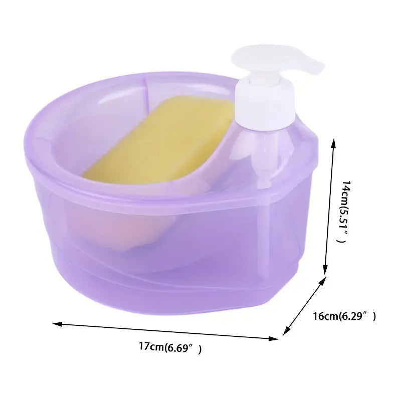 2-in-1 Soap Dispenser with Sponge Holder