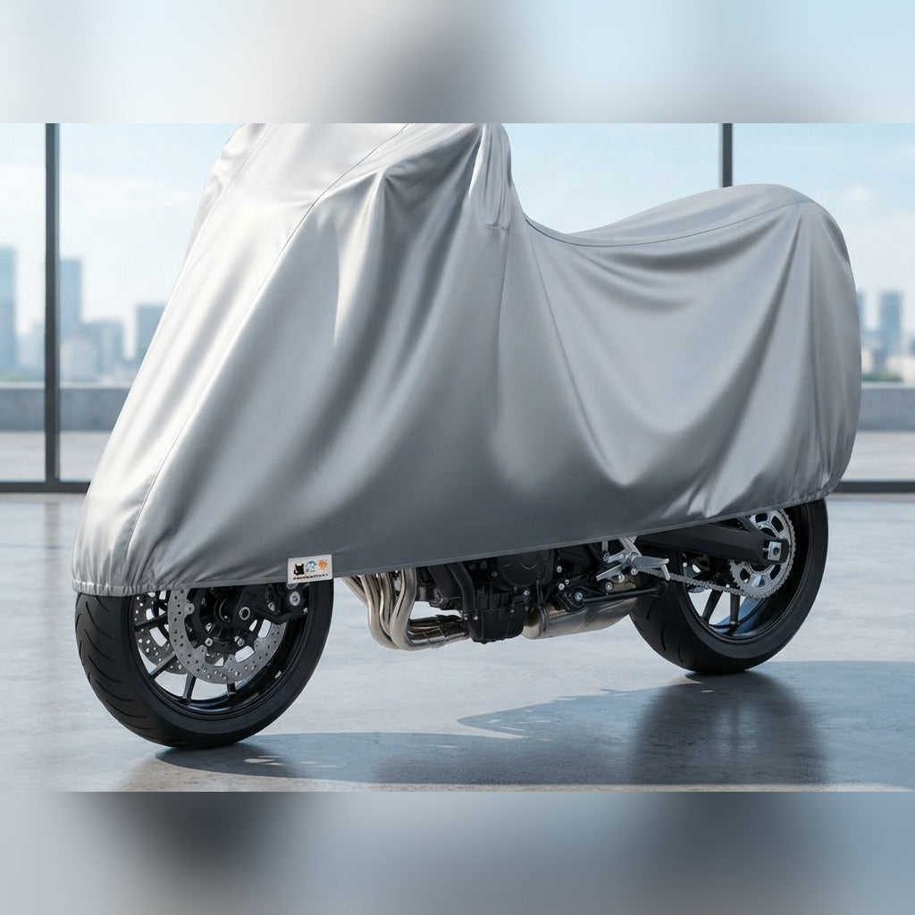 Silver bike cover