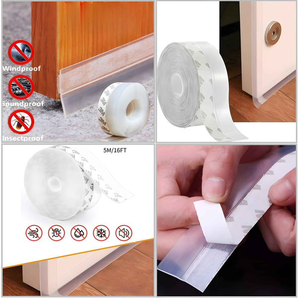 3 Meter Door Sealing Strips for Seal Sound Proof, Insect, Dust, Water Stopper for Bathroom Door Window