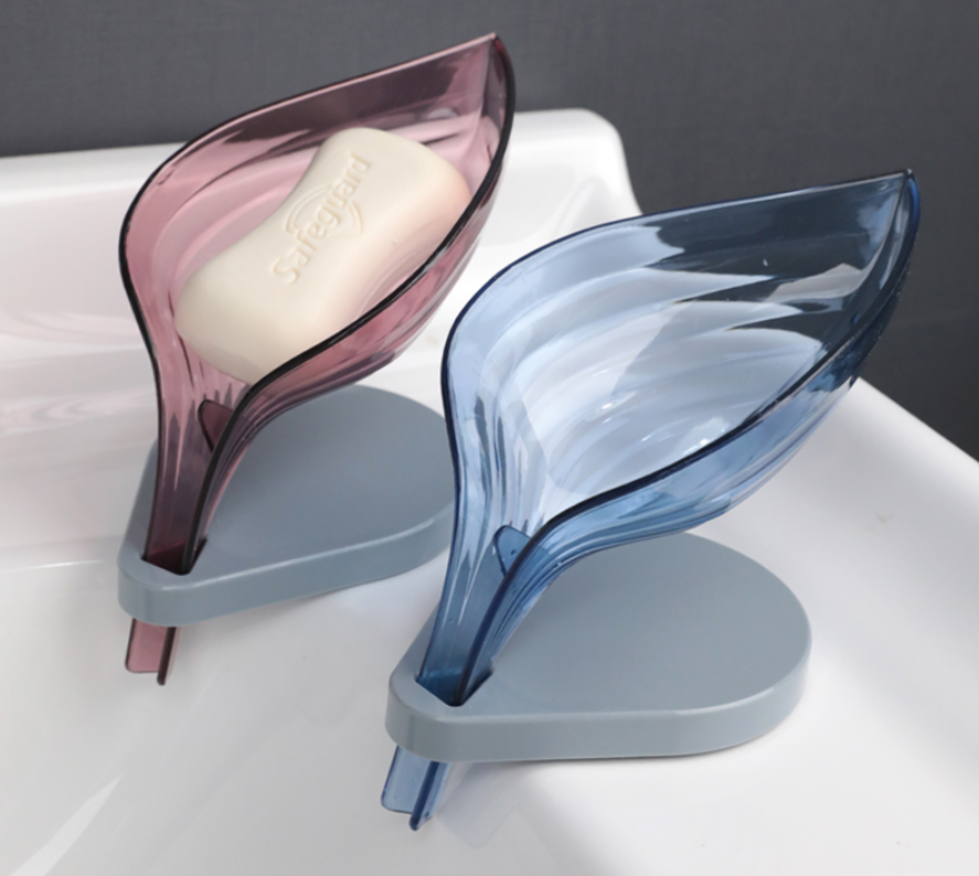 Leaf Shape Self-Draining Soap Holder – Pack of 5