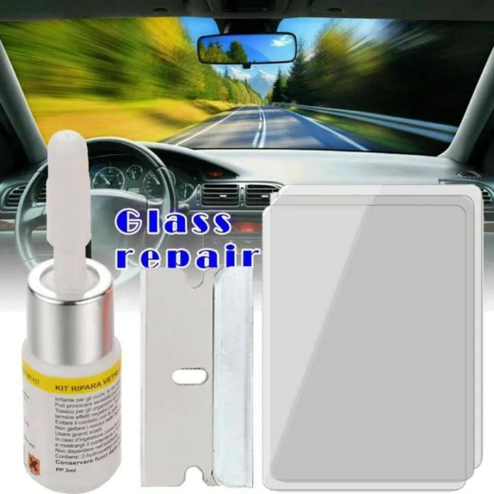 Windshield Crack Repair Toolkit | Car Windshield Glass Repair Kit for Small Chips and Cracks Random Color