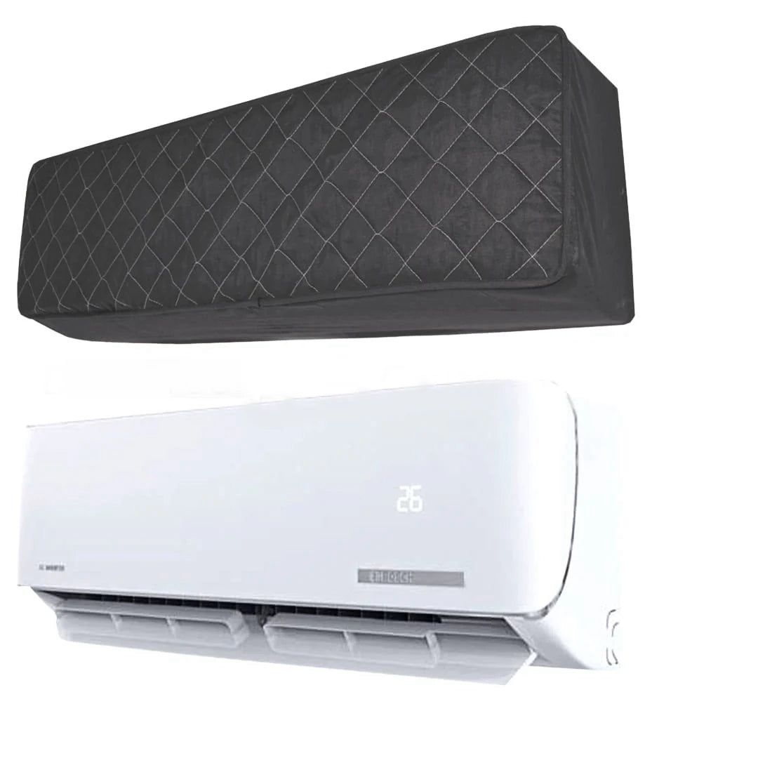 Black quilted AC cover