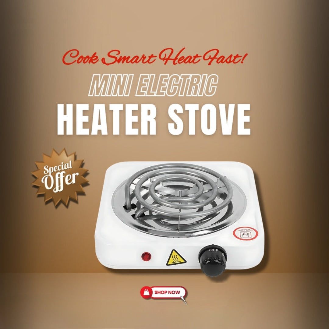 Imported Portable Mini Electric Heater Stove with Adjustable Temperatures & Hot Round Countertop Burner