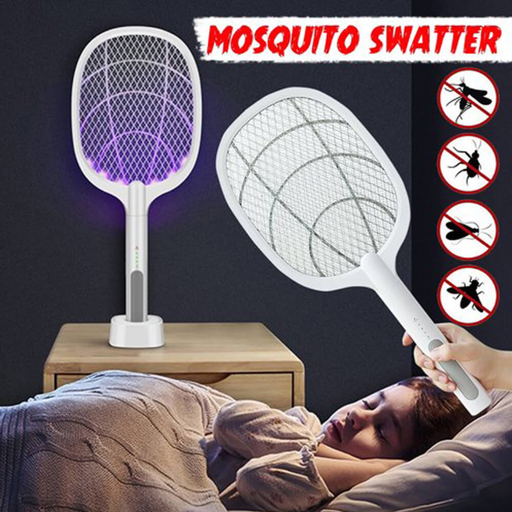 2 In 1 DualCharge Mosquito Zapper Racket Large Size