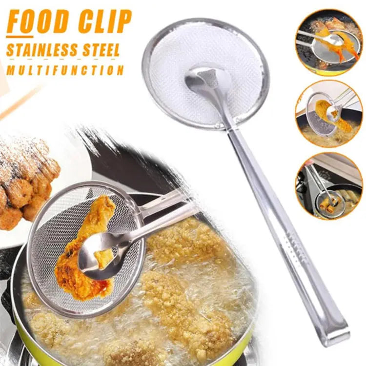 2-in-1 Frying Tong & Strainer Spoon
