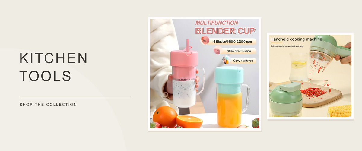kitchen tools collection desktop banner using original product listing photos