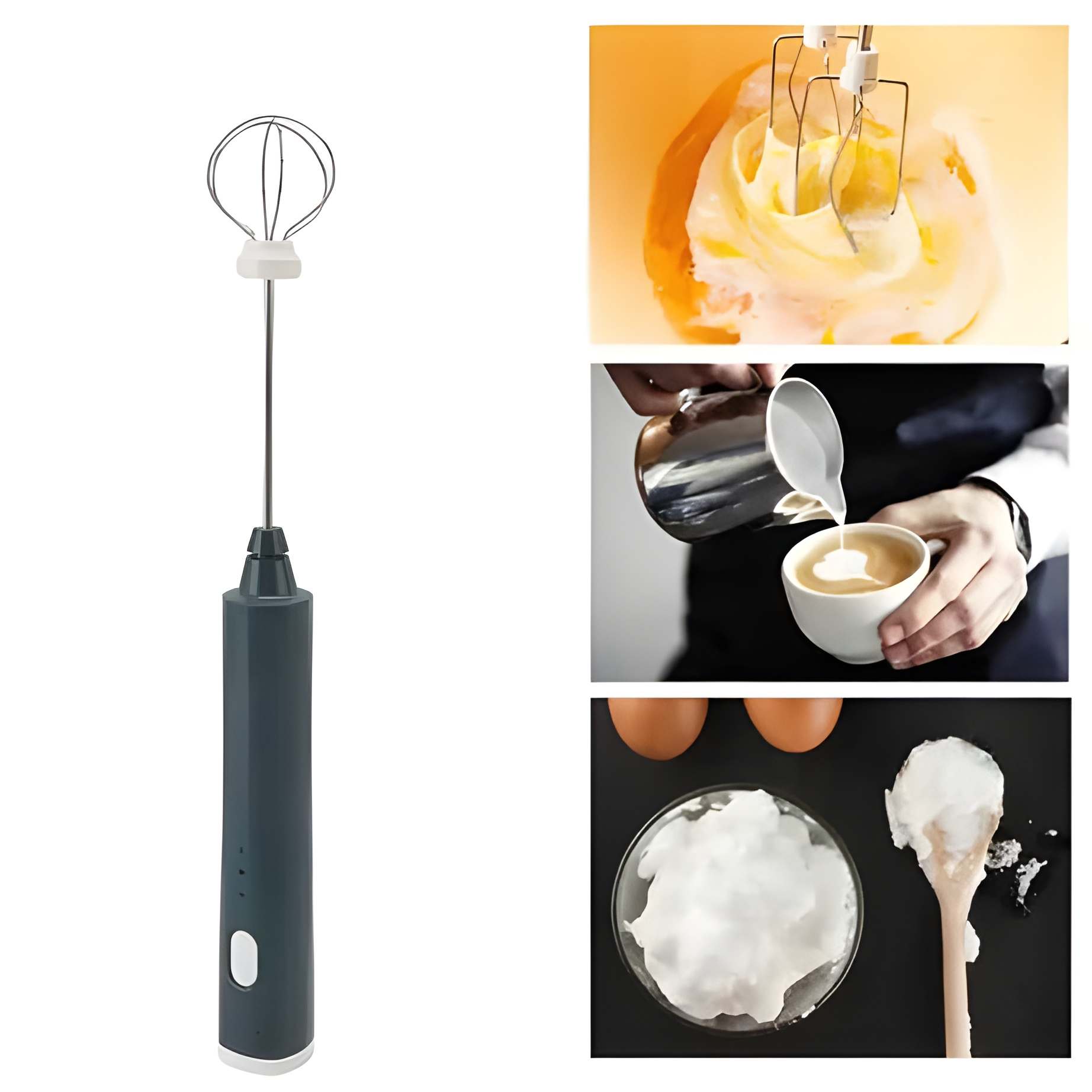 2 In 1 Rechargeable Electric Coffee and Egg Beater and Mixer Milk Frother