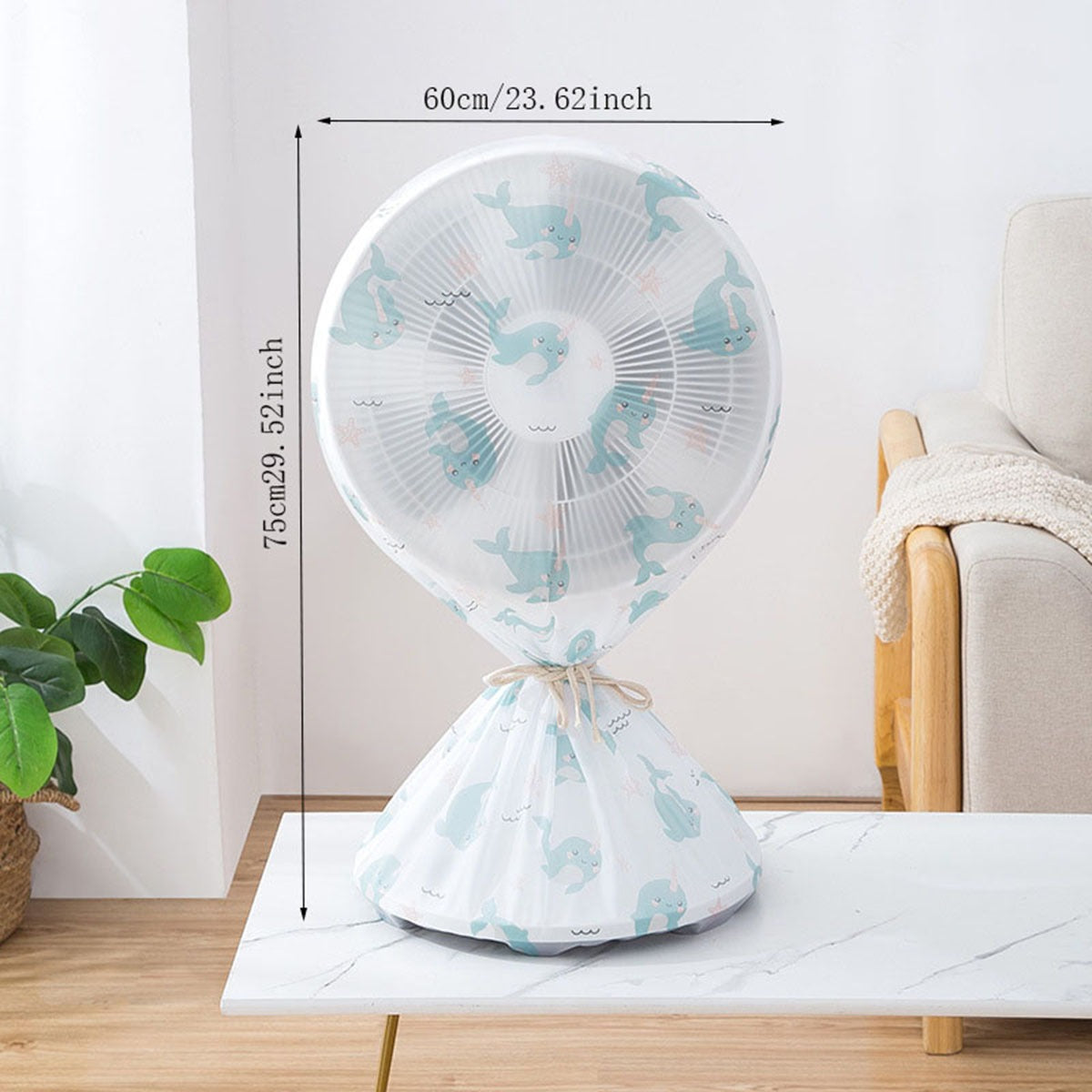 Fan dust cover size