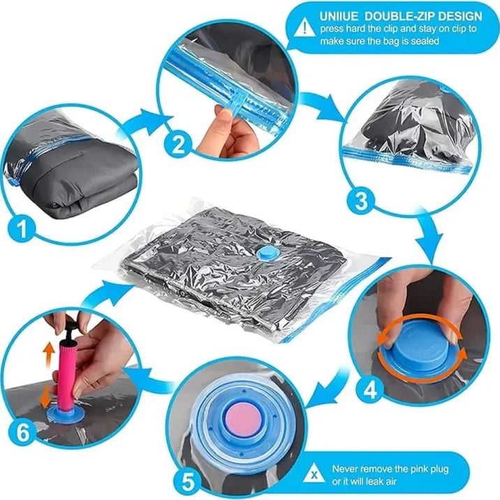 Square product hero - Vacuum Storage Bags Set – 5 Bags + Hand Pump